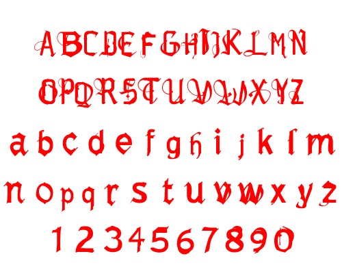 The wide variety of lettering